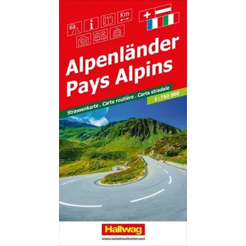 Alpenländer Strassenkarte 1:750 000 - Hallwag Kümmerly+Frey AG