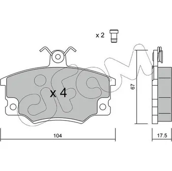 Brzdová destička Sada brzdových destiček, kotoučová brzda CIFAM 822-030-1