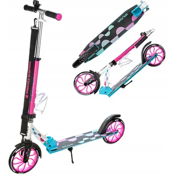 Koloběžka Skládací koloběžka Raven Galaxia blue/pink, svítící kola, ABEC9, 200mm