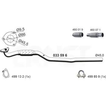 Výfuková trubka Výfuková trubka ERNST 033596