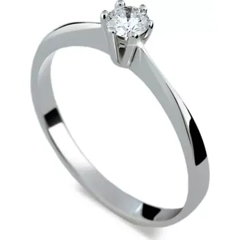 Šperk Dámský prsten bílé zlato 585/1000 přírodní diamant 0.170 ct G/SI DF1877 velikost 53
