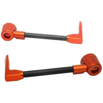 Lever guard ACCOSSATO with black hose and joint right + left , carbon DE008-051-TD-16