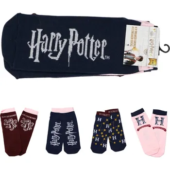 Pánské ponožky Ponožky HOGWARTS modro-růžové, 4 páry - různé velikosti Velikost: 39 - 42
