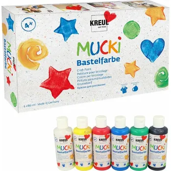 Speciální výtvarná barva Dětské umělecké barvy Mucki 6 x 80 ml