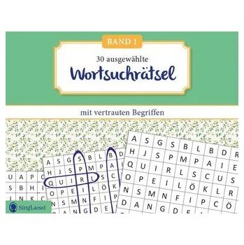 Wortsuchrätsel für Senioren mit vertrauten Begriffen. Rätselspaß, Beschäftigung und Gedächtnistraining für Senioren. Auch mit De - Paul, Linus