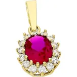 Goldstore Přívěs s rubínem a zirkony Váha: 1.88 g