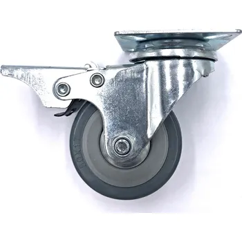 Nábytkové kování Strong kolečko nábytkové gumové 50x17mm s brzdou