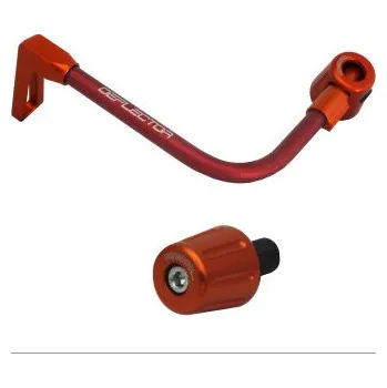 Lever guard ACCOSSATO with red hose and joint left, aluminium DE005-021-TP-16