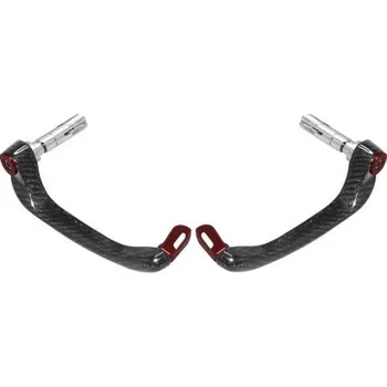 Lever guard ACCOSSATO with red eyelet and insert right + left , carbon DE013R