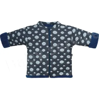 Baby Service Kabátek stojáček dvouvrstvý na zip Bubliny modrý Vel. 62