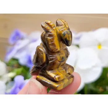 Přírodní kámen Tygří oko sova 51g (Indie)