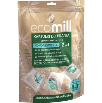 Prací prášek ECO Mill DUO 2v1 kapsle na praní s konopím 30 ks