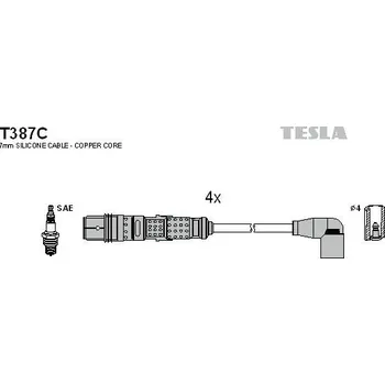Zapalovací kabel Sada kabelů pro zapalování TESLA T387C