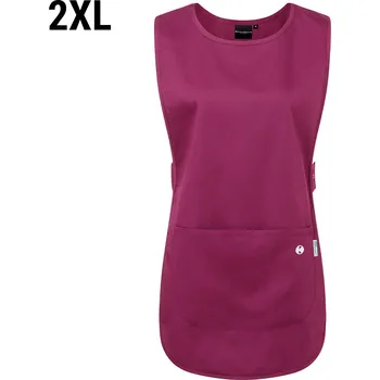 Kuchyňská zástěra G.Gastro KARLOWSKY | Šatová zástěra Essential - fuchsiová - velikost: 2XL