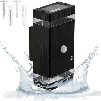 Berge Fasádní svítidlo 2xGU10 HANEO DUO PIR PC - černé