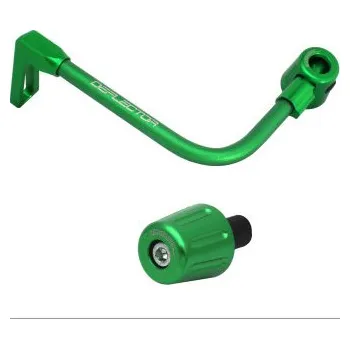 Lever guard ACCOSSATO with green hose and joint left, aluminium DE005-028-TP-16