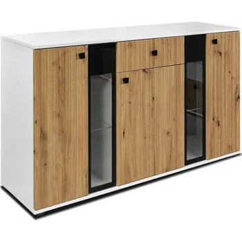 Ložnice Komoda Silos bílá/dub artisan/melamina