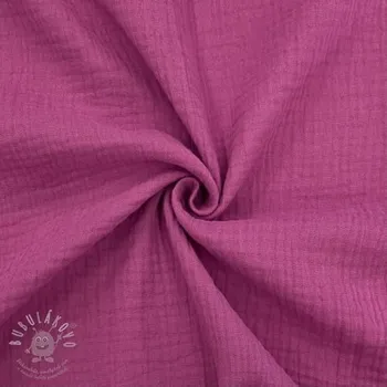 Dvojitá gázovina/mušelín cerise