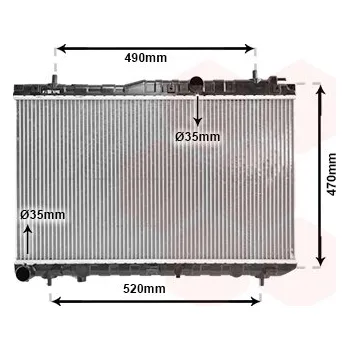 Motor automobilu Chladič, chlazení motoru VAN WEZEL 83002086