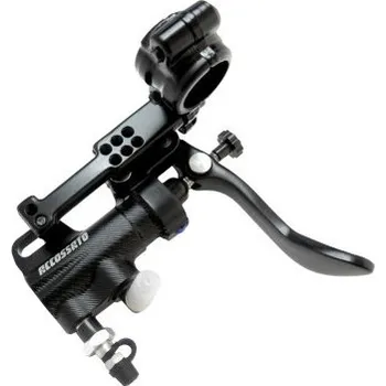 Thumb brake master cylinder ACCOSSATO piston diam. 13.5 mm with bent lever and bracket included