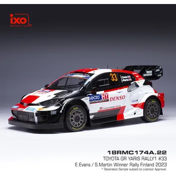 autíčko Toyota GR Yaris Rally1 - Rally Finland 2023 #33 Evans - Martin 1:18 IXO