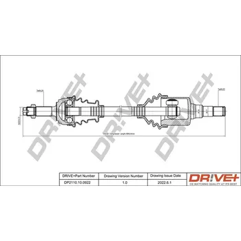 Poloosa kola Hnací hřídel Dr!ve+ DP2110.10.0922