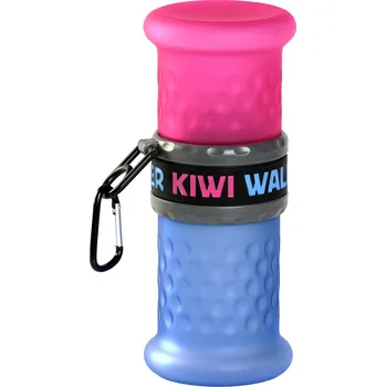 Miska pro psa KIWI WALKER Cestovní láhev 2v1 pro psy růžová/modrá 750/500 ml
