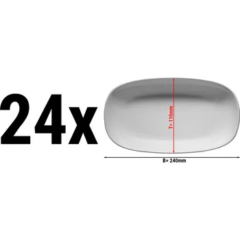 Talíř G.Gastro (24 Kusů) ENTity - Talíř oválný - 24 cm