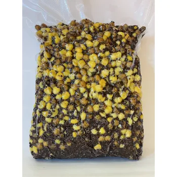 Návnadová surovina Partikl vařený - Řepka/Ořech/Kukuřice Velikost: 1KG