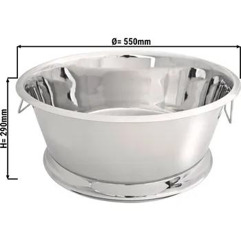 Vinotéka G.Gastro Lednice na víno - Ø 55 cm - stříbrná