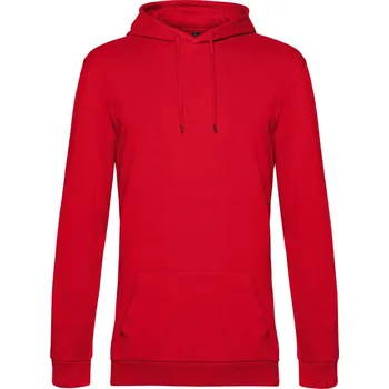 Pánská mikina B&C Pánská mikina s kapucí #Hoodie Barva: Červená, Velikost: 3XL