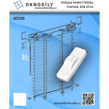 Příslušenství k oknu Aretace vedení řetízku (3mm) hranatá 10 ks, barva bílá