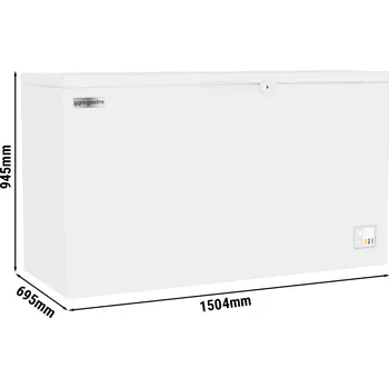 Mraznička G.Gastro Pultový mrazák - 1500 mm - 480L - plastový kryt - vč. dělící stěny