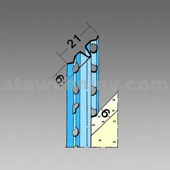 Stavební profil DEN BRAVEN Rychloomítník 6 mm 1106 "Z" - 2,6 m x 6 mm - DOPRODEJ