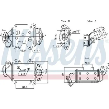 Váha vzduchu Chladic, recirkulace spalin NISSENS 989457