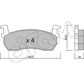 Brzdová destička Sada brzdových destiček, kotoučová brzda CIFAM 822-034-0