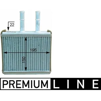 Výměník tepla Vymenik tepla, Vnitrni vytapeni MAHLE AH 206 000P