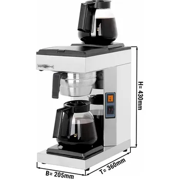 Filtr do kávovaru G.Gastro Commercial Filter Coffee Machine - 2 Glass Carafes – Manual Fill – 230V 2.39 kW