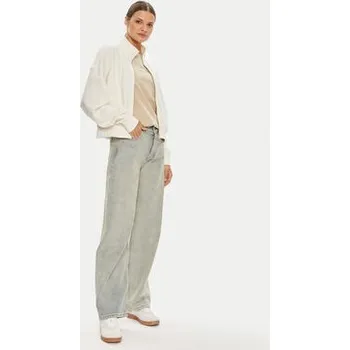 Oblečení a móda Calvin Klein Jeans Mikina Satin Applique J20J223922 Écru Relaxed Fit M