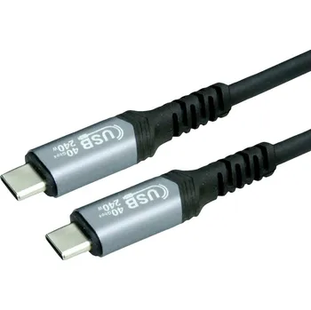 Prodlužovací kabel Value USB kabel USB 4.0 USB-C ® zástrčka, USB-C ® zástrčka 1.00 m černá stíněný 11.99.9086