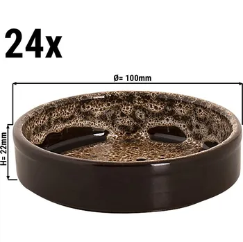 Pec na pizzu G.Gastro (24 Kusů) SABANA - Miska do trouby - 10 x 2,2 cm - hnědá / bílá
