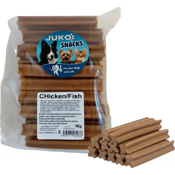 Pamlsek pro psa JUKO petfood s.r.o. Dentální kříž Kuřecí/rybí JUKO Snacks 1 kg