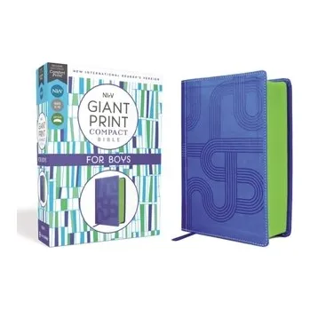 Populárně naučná literatura pro dospělé NIrV, Giant Print Compact Bible for Boys, Leathersoft, Blue, Comfort Print - Zondervan