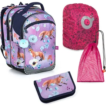 Školní batoh Velký školní set Topgal COCO 22006 G - batoh + penál + pytlík na přezůvky + pláštěnka