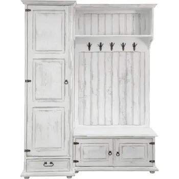 Komoda ARTEN (NANO Systems s.r.o.) Rustikální předsíň POPRAD GAB04 - borovice (bílý vosk)