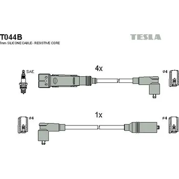 Autoelektrika Sada kabelů pro zapalování TESLA T044B