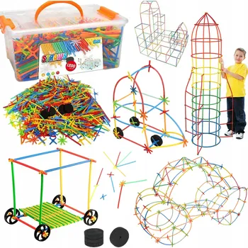 ostatní stavebnice Kamari Stavební konstrukce z brček/tyčinek 1200ks