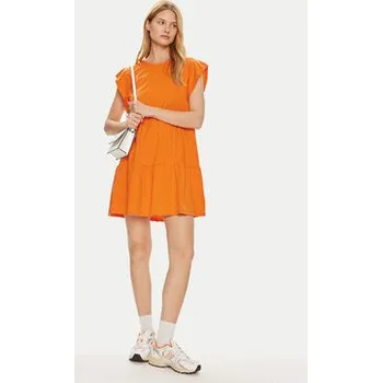 Dámské šaty Vila Letní šaty Summer 14087541 Oranžová Loose Fit L
