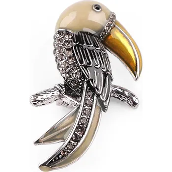 Brož Brož s broušenými kamínky tukan