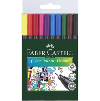 Výtvarná sada Linery Faber-Castell GRIP, 0.4mm - 10 barev
